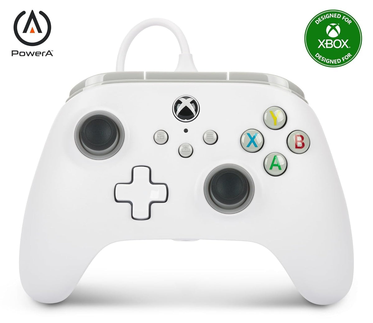 Wired Controller for Xbox Series X|S - White, Gamepad, Wired Video Game Controller, Gaming Controller, Works with Xbox One