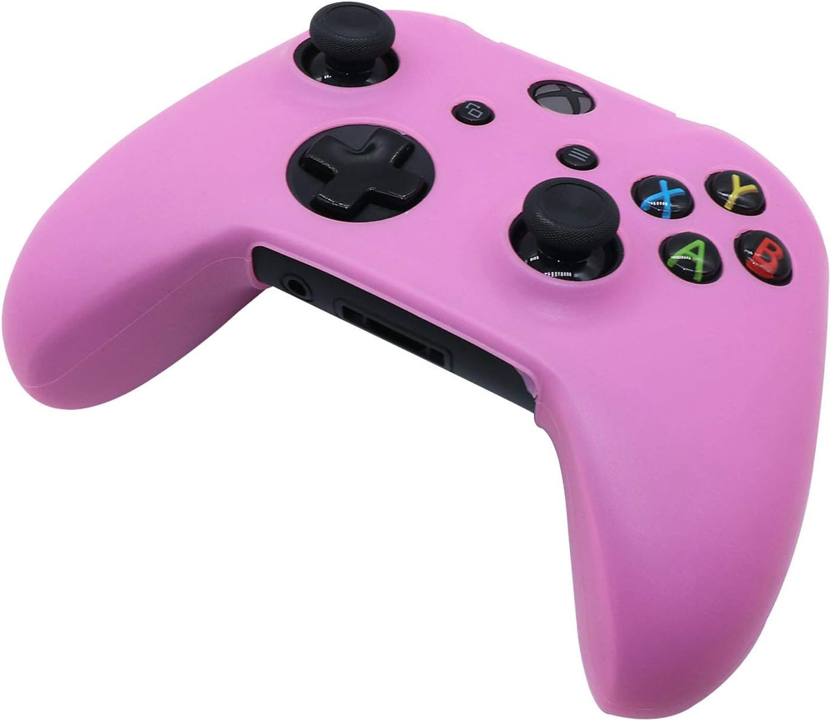 Pink Skins ,Silicone Controller Cover Skin Protector Compatible for Xbox One S/X Controller (Pink Pro Thumb Grip X 2,Cat + Skull Cap &Cover Grip X 2)