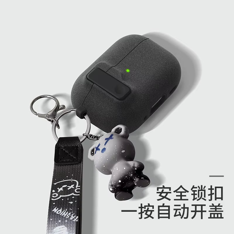 Protective Case for Airpods 4 Cover Luxury Earphone Cover Case for Apple Airpodspro 2 3 1/2 Air Pods Pro Shockproof with Hook﻿