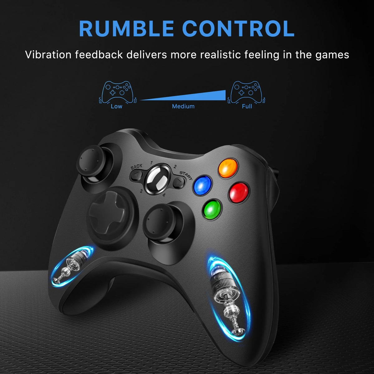 LUXMO Wired Xbox 360 Controller Gamepad Joystick Compatible with Xbox 360 /PC/ Windows 7 8 10