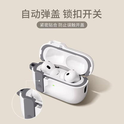 Protective Case for Airpods 4 Cover Luxury Earphone Cover Case for Apple Airpodspro 2 3 1/2 Air Pods Pro Shockproof with Hook﻿