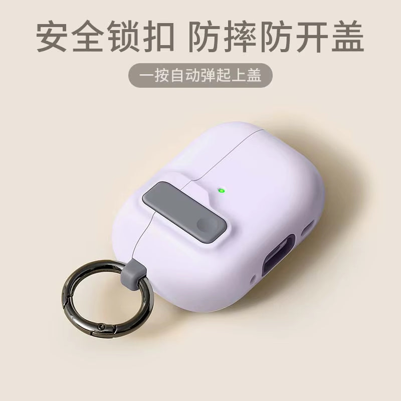 Protective Case for Airpods 4 Cover Luxury Earphone Cover Case for Apple Airpodspro 2 3 1/2 Air Pods Pro Shockproof with Hook﻿
