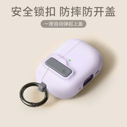 Protective Case for Airpods 4 Cover Luxury Earphone Cover Case for Apple Airpodspro 2 3 1/2 Air Pods Pro Shockproof with Hook﻿
