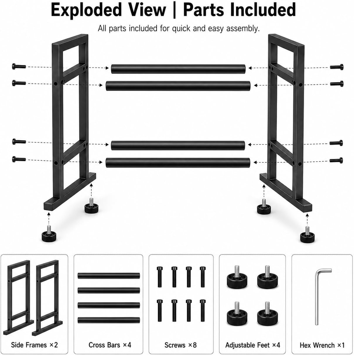3D Printer Filament Storage Rack,2-Tier Desktop Metal Spool Holder | Organizer for PLA/ABS/TPU, Fits 12 Rolls for 3D Printing Workstation, Office,Workshop