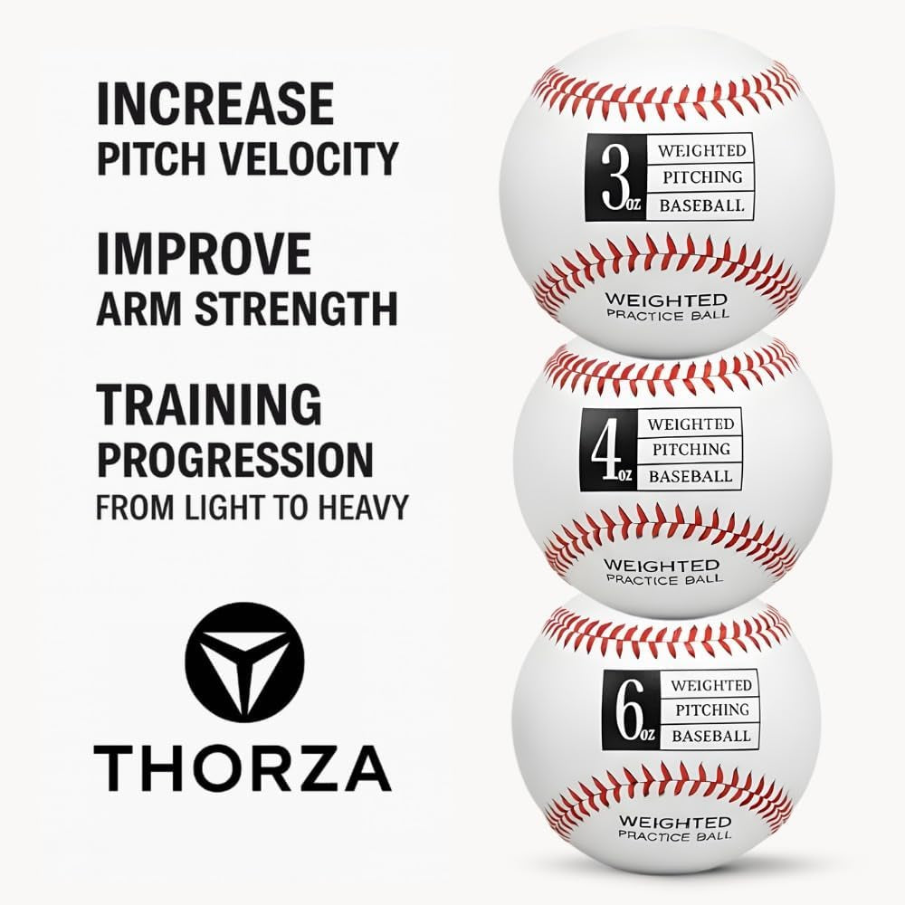 Weighted Baseballs for Pitching & Throwing Training - Velocity Building Balls for Hitting Practice & Strength Development - Youth to Pro