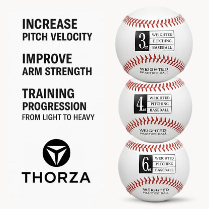 Weighted Baseballs for Pitching & Throwing Training - Velocity Building Balls for Hitting Practice & Strength Development - Youth to Pro
