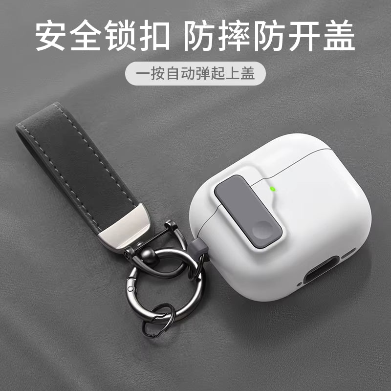 Protective Case for Airpods 4 Cover Luxury Earphone Cover Case for Apple Airpodspro 2 3 1/2 Air Pods Pro Shockproof with Hook﻿