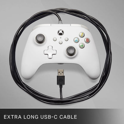 Wired Controller for Xbox Series X|S - White, Gamepad, Wired Video Game Controller, Gaming Controller, Works with Xbox One