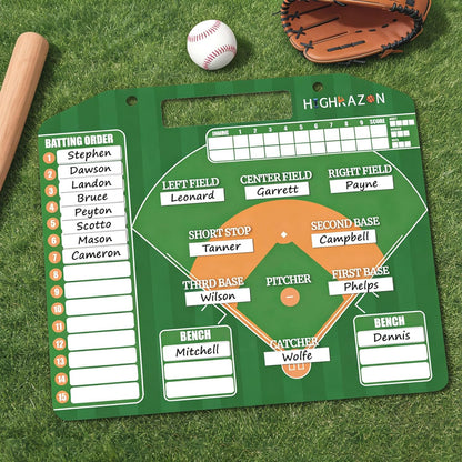 Magnetic Baseball Coach Clipboard, Dry Erase Coach Lineup Board, Premium Tactical Baseball Coaching Board with 40 Lineup Cards and Marker, Dugout Display Softball Coaching Accessories