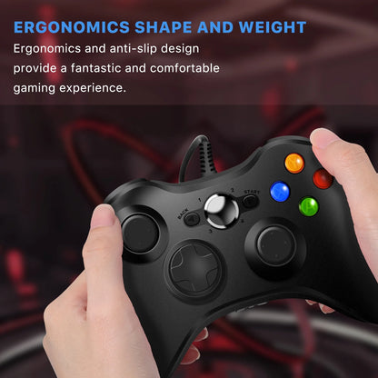 LUXMO Wired Xbox 360 Controller Gamepad Joystick Compatible with Xbox 360 /PC/ Windows 7 8 10