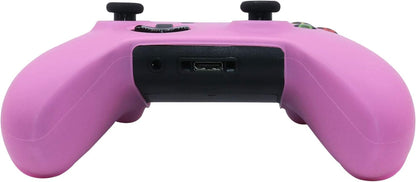 Pink Skins ,Silicone Controller Cover Skin Protector Compatible for Xbox One S/X Controller (Pink Pro Thumb Grip X 2,Cat + Skull Cap &Cover Grip X 2)