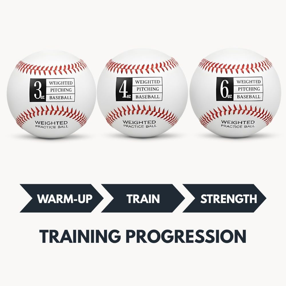 Weighted Baseballs for Pitching & Throwing Training - Velocity Building Balls for Hitting Practice & Strength Development - Youth to Pro