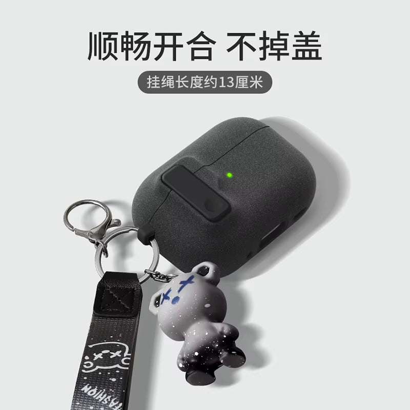 Protective Case for Airpods 4 Cover Luxury Earphone Cover Case for Apple Airpodspro 2 3 1/2 Air Pods Pro Shockproof with Hook﻿