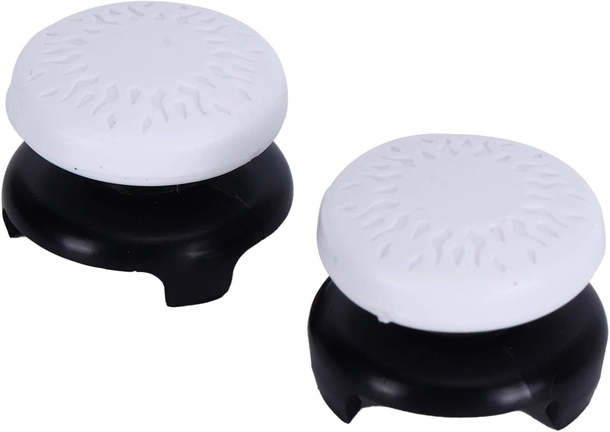 2Pcs Thumbstick Extender for 3D Texture Thumb Grip Stick Joystick Thumbstick for Controller (White)