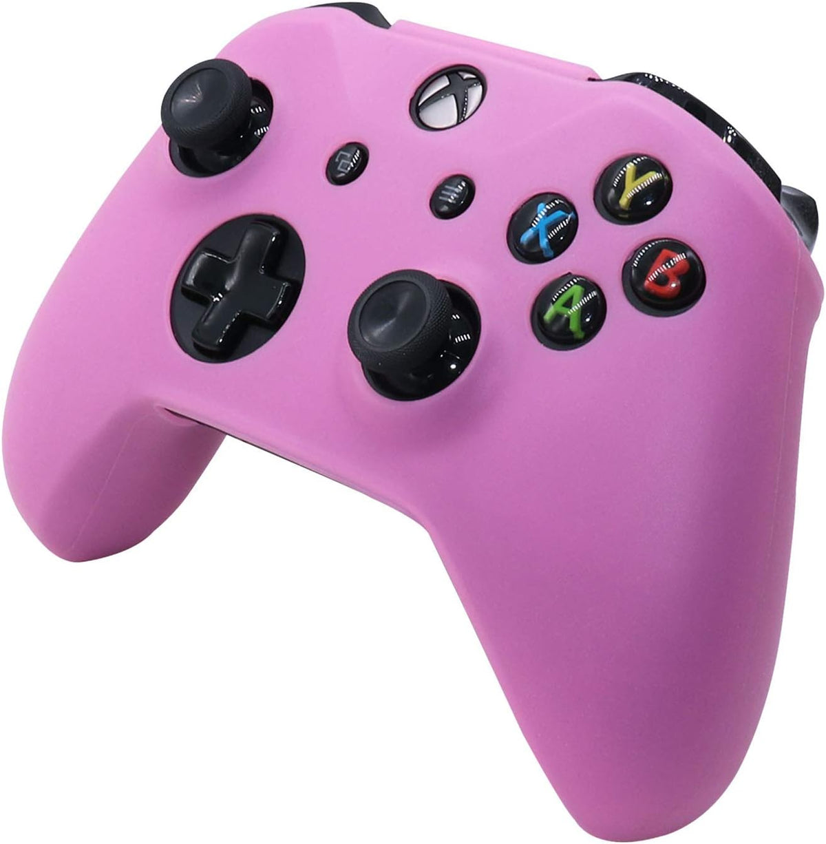 Pink Skins ,Silicone Controller Cover Skin Protector Compatible for Xbox One S/X Controller (Pink Pro Thumb Grip X 2,Cat + Skull Cap &Cover Grip X 2)
