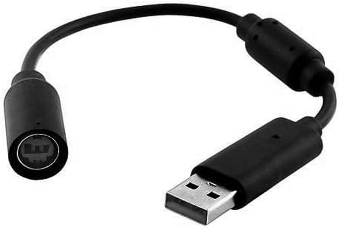 Black Audio USB Breakaway PC Cable Cord Adapter Converter for Xbox 360 Controller Rocksmith Real Tone Cable