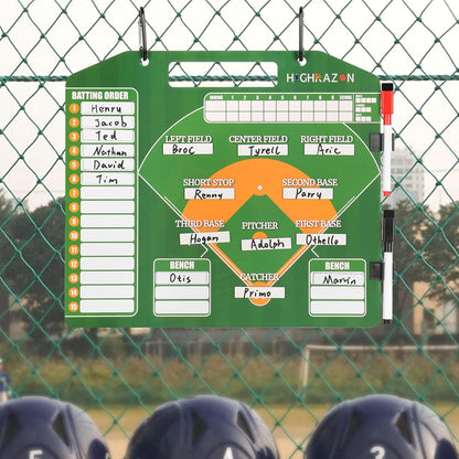 Magnetic Baseball Coach Clipboard, Dry Erase Coach Lineup Board, Premium Tactical Baseball Coaching Board with 40 Lineup Cards and Marker, Dugout Display Softball Coaching Accessories